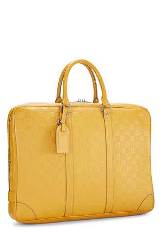 Pre-Loved Yellow Damier Infini Porte-Documents Voyage, Yellow2