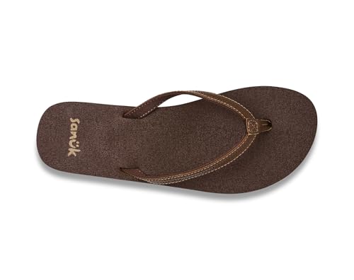Image of Sanuk Yoga Joy Womens Flip Flops | Yoga Mat Footbed | Sandals for Women | Womens Yoga Sandals | Women's Beach Sandals