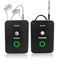 CISSIYOG In-Ear Monitoring Kopfhörer, Kabelloses 2.4G Stereo Mono/Stereo IEM-System, Wireless In-Ear Monitor System Earphone mit Sender & Empfänger für Studio Live-Auftritt und Bandproben