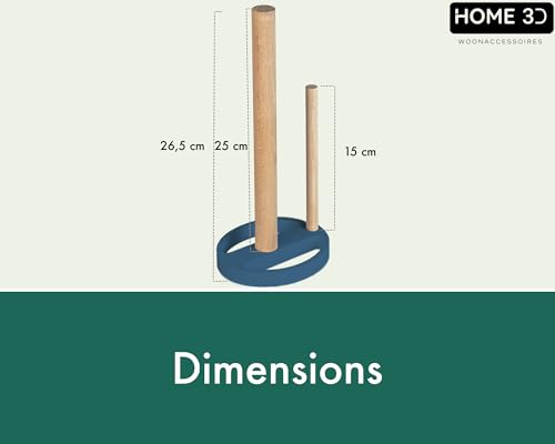 Soporte para rollos de cocina de 26 cm de pie con base antideslizante de seguridad 6