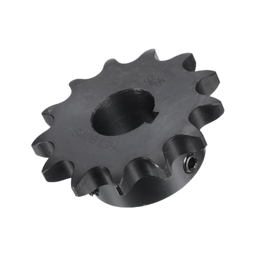 Image of uxcell #40 Chain Roller Sprocket B Type, 3 /4 inch Bore 13 Tooth Single Strand Chain Sprocket, Carbon Steel, Keyway with Set Screws