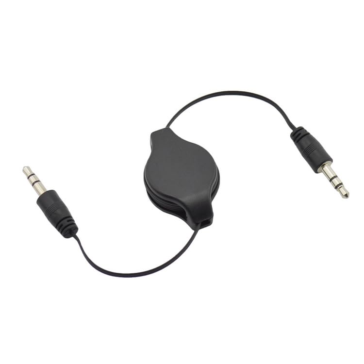 2 Pack Cable Auxiliar Retráctil 3.5mm 80 cm miniatura 6