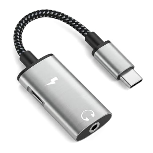 Image of Verilux USB-C to USB-C & 3.5mm Audio Adapter, Dual Function Type-C Dongle for Headphones with PD 15W Type C Adapter Fast Charging for iPhone 17 /17 Pro /17 Pro Max /16 /15, Galaxy S26 /S25 /S24 /S23, iPad