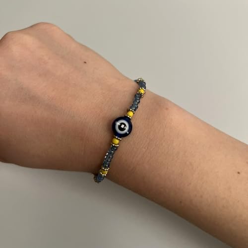 Pulsera contra el mal de ojo VIE aleja malas vibras con cuentas JIT 3