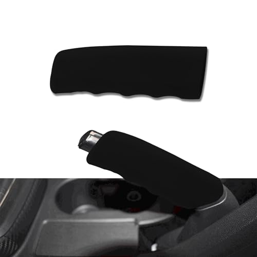 RGOAANC Car Handbrake Cover, Brake Handle Cover, Waved Shaped Parking Brake Lever Decorative Protector, Anti-Slip Silicone Auto Hand Brake Comfortable Handle Grip Cover Universal for Car Truck SUV