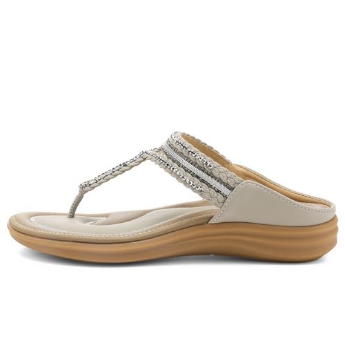 Image of UBFEN Womens Slides Walking Sandals Comfortable Platform Slip On Dressy Summer