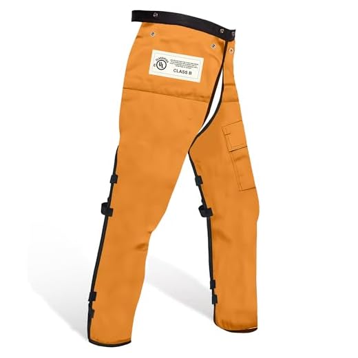 FORESTER Chainsaw Chaps for Men - Adjustable Belt - Chain Saw Chaps for Men, Apron Style W/Pocket, Chainsaw Safety Equipment, Chainsaw Safety Gear, Chainsaw Safety Chaps for Weed Eater