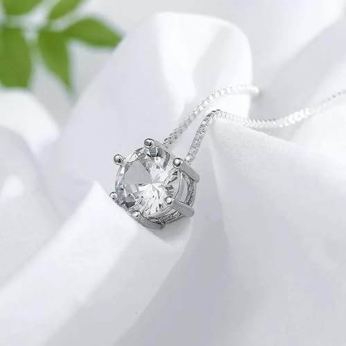 Collier pendentif diamant 2.0ct en argent S925 pour un éclat d'exception
