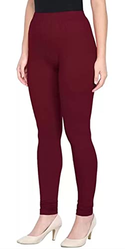 Image of Women's Cotton Chudidar Leggings | Stretchable | High Rise | Full Length | Soft & Comfortable | Ethnic Wear Bottom