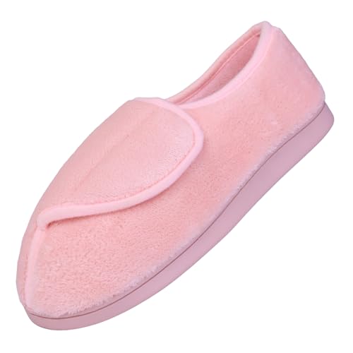Image of Git-up Women Soft wide Slippers Memory Foam Closed Toed Diabetic Arthritis Edema House Slippers