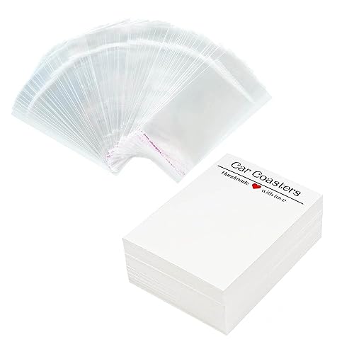 Poches auto-adhésives avec cartes d'affichage de sous-verres pour sublimation et auto