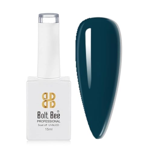 Image of Bolt Bee Forest Green Color Gel Nail Polish Soak Off UV Gel DIY at Home Manicure Salon Nail Art (30, 15ml)
