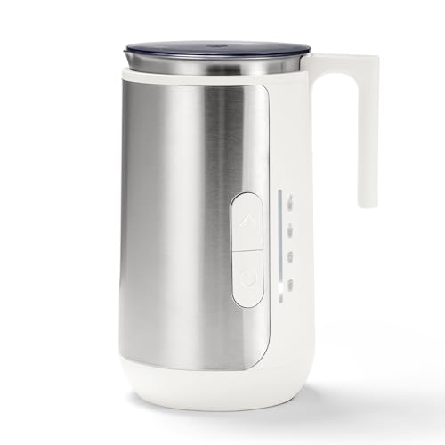 Tchibo Induktions-Milchaufschäumer, Programmauswahl für warmen & kalten Milchschaum, Milchalternativen geeignet, Kakaofunktion, Rührbehälter spülmaschinengeeignet, Edelstahlgehäuse rostfrei, Weiß