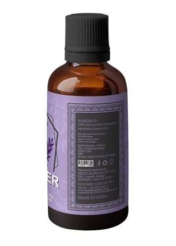 Image of Heilen Biopharm Lavender Essential Oil,For Radiant Skin & Antidepressant (Lavendula Angustifolia) - 50 mL Bottle Pack of 1