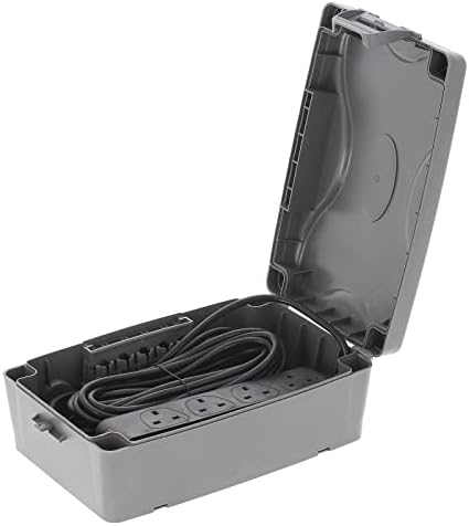 Powersonic Weatherproof Outdoor Electric Box 4 Gang 10 Metre Extension Lead IP65