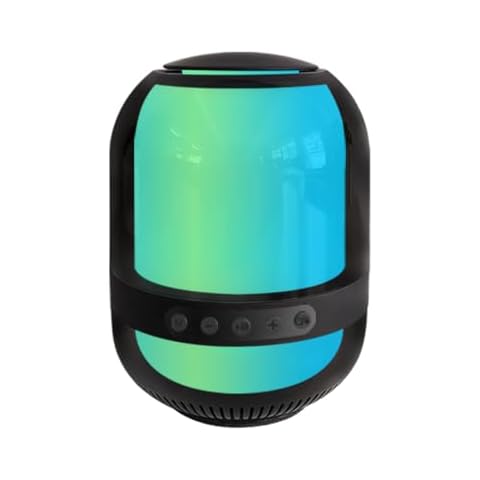Elimavi Portable Speaker, TWS Pairing, Built-in Mic with 8 Modes RGB-Lights for Home Outdoor Cover