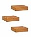 OVICIO 3er Set schwebendes Mini Wand-Regal aus Eiche Massiv-Holz 10 x 10 cm klein, als Wandboard Schweberegal, Kräuterregal, Gewürzregal, Pflanzenregal