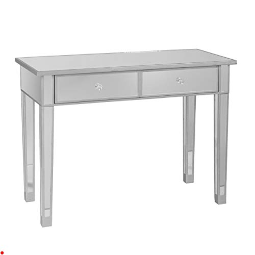 Sei Furniture AM3618MC Southern Enterprises Mirrored 2 Drawer Media Console Table, Finish W, Silver thumb #9