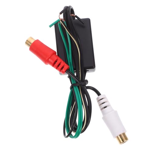 Cabilock Car Audio RCA to Speaker Wire Adapter High to Low Converter for Subwoofer Abs Material Plugs and Play