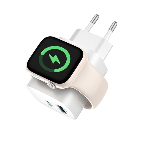 CHARCO Ladegerät für Apple Watch, 3-in-1 20W USB C Ladegerät, Schnellladegerät für Apple Watch, USB C Netzteil, Kompatibel mit iPhone 17/16/15 Series, Samsung und mehr