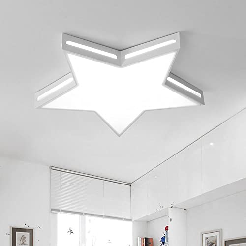 Lampe LED créative en forme d'étoile à cinq branches en acrylique blanc