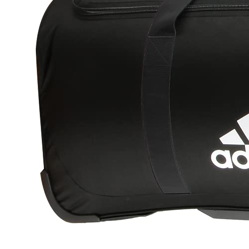 adidas Team XL 2 Wheel Duffel Bag, Black/White, One Size