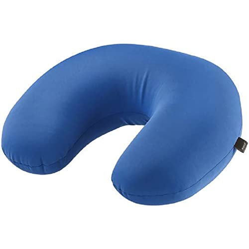 Lewis N. Clark Mood Neck Pillow, Microbead Pillows, Airplane Pillow and Cervical Neck Pillow for Kids + Adults, Travel Pillow with Neck Support, Blue