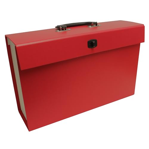 Cathedral Products 21 Pocket Cardboard Expanding File Case - Red