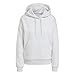 adidas Women's Essentials Small Logo Feel Cozy Hoodie, Light Grey Heather/White, X-Small