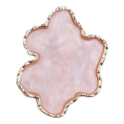 Gold Edge Nail Palette Ring Nail Coloring Palette Imitation Shell Easy to Use Beautiful Colors Manicure Tool Coloring Palette Durable Manicure Palette Pink A
