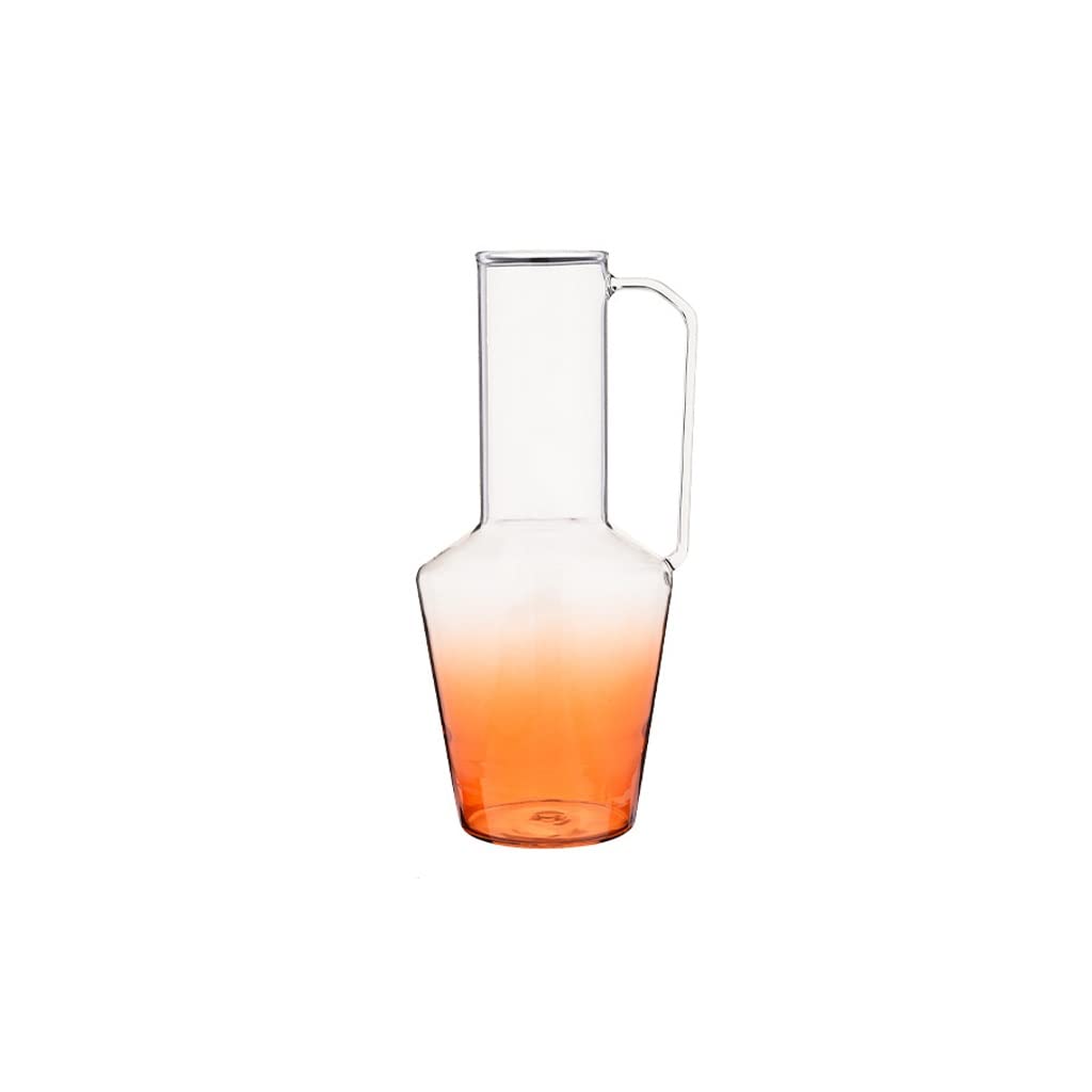 Vase en verre dégradé orange pour centre de table hydroponique chaleureux