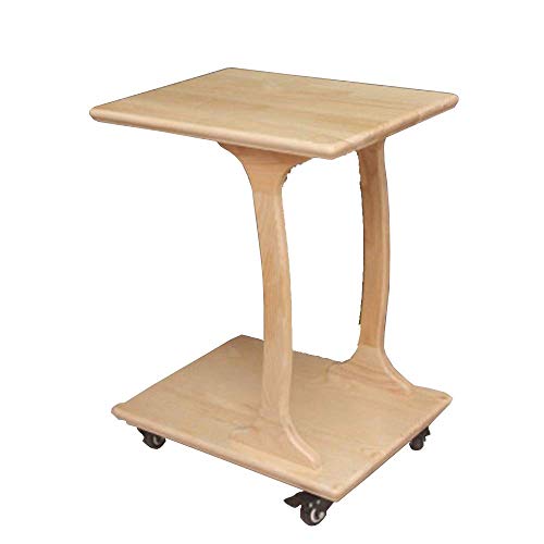 YueQiSong Solid Wood Side Table Nordic Corner Can be Moved with Round