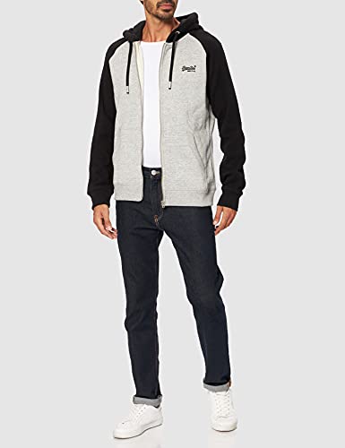 Superdry Vle Baseball Ziphood Sweat-Shirt à Capuche, Khaki Jaspe, XL Homme - Image 3