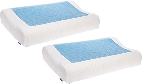 Mindful Design 2 Pack Cooling Contoured Memory Foam Pillow - Dual Sided Cooling