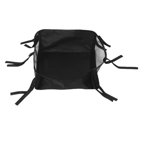 POPETPOP Panier de Rangement sous Poussette Noir Grosse Taille 35X32X13 CM Fond Rigide Organisateur Robuste pour Accessoires et Couches pour Poussette Bébé...