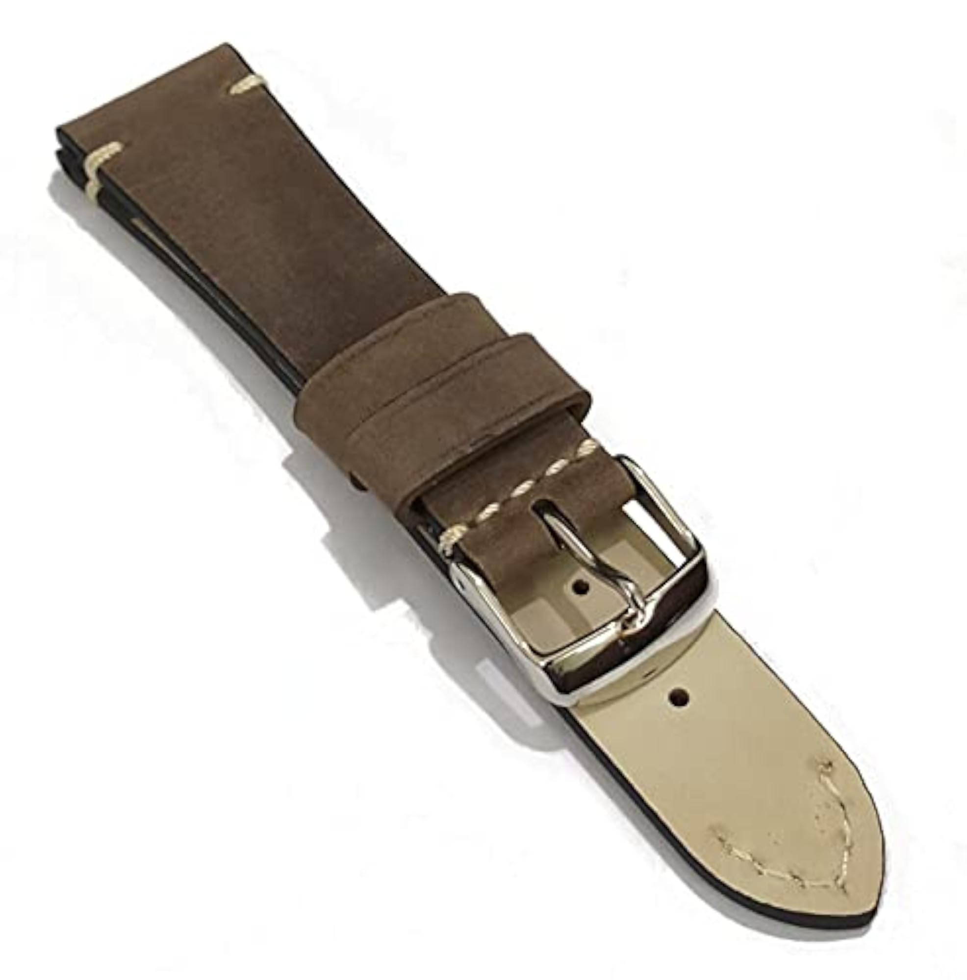 19mm Genuine Leather Watch Band Strap Fits Monaco