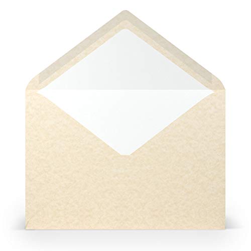 PAPERADO 25 Briefumschläge DIN C5 Vellum - 100 g/m² Kuvert Ohne Fenster 15,7 x 22,5 cm - Umschläge mit Nassklebung spitzer Klappe Cover