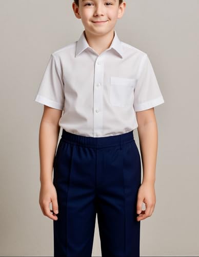 Image of School Uniform Trousers for Boys and Girls, Formal Regular-Fit School Pants, Comfortable, Durable Fabric for Daily School Wear.
