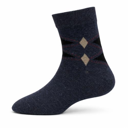 Image of Young Arrow Men's Ankle Length Socks Pure Combed Cotton Breathable Socks for Men - 168 Needle Premium Knit Argyle Pattern, Multicolor Casual & Formal Socks