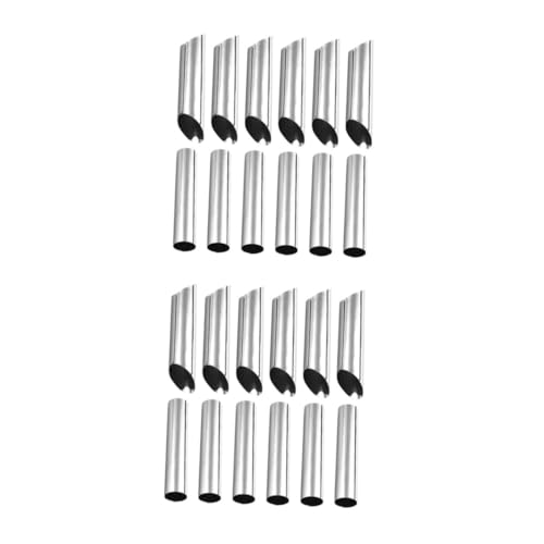 Cabilock 2 Juegos Tubo Danés De Acero Inoxidable Cono Granola Tostadora Cacerola Imposible Crema De Mantequilla Enchufar Espátula De Hielo Molde Para Pan Con Tapa Silver 12 Piezas * 2