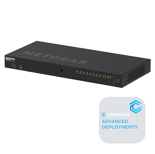 Image of NETGEAR AV Line M4250-10G2F-PoE+ 12 Port Switch GSM4212P | L3 Managed | 10x1G PoE+ 125W and 2xSFP | Rack-Mountable | Cloud Care's 3 Year Warranty SupportPlus Included