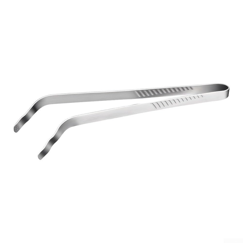 QOXEZY Pinzas de acero inoxidable, mango extralargo, cabeza de abrazadera dentada antideslizante para carne, pan, pasta, herramienta multiusos para barbacoa, freír, hornear, servir buffet (9)