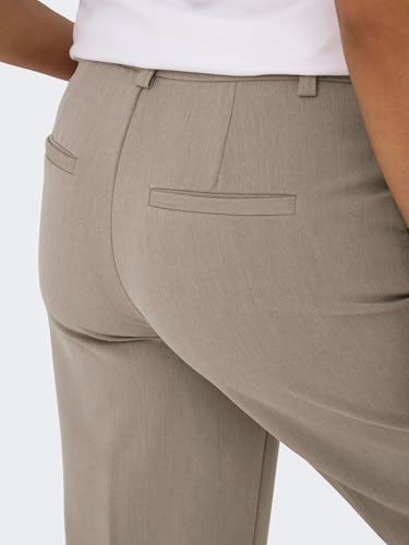 ONLY Damen Onlhattie-Lana Hw Wide Mel Pant TLR Hose, Dark Grey Melange, 38W x 32L
