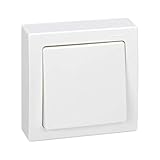 Conmutador de superficie monoblock color blanco, Simon 73 loft