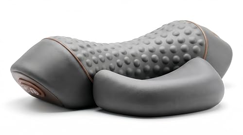 VUSZR Masajeador Cervical 3 en 1, cojín ergonómico de espuma con memoria de forma, ángulo 26°, alivio de la tensión, funda extraíble y lavable