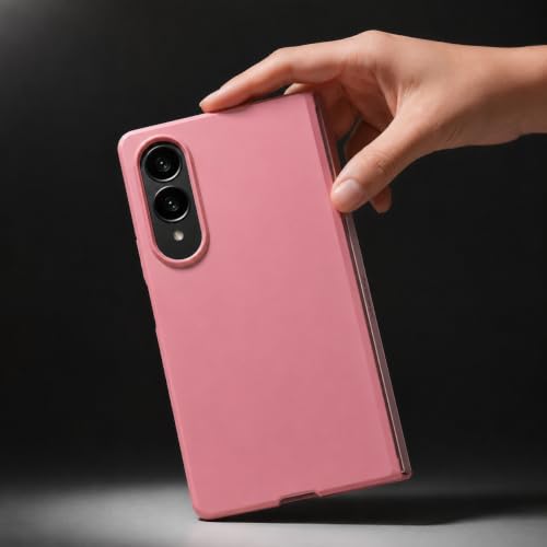 Image of amazon basics Slim Matte Hard PC Back Cover Case for Samsung Galaxy Z Fold 8 with Integrated Hinge Protection and Smooth Anti-Fingerprint Finish (Midnight Pink)