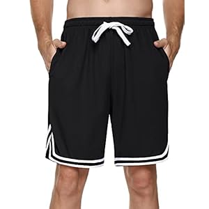 Litherday Shorts Herren Sportshorts Kurz Hosen Streifen Jogginghose Sommer Traininghose mit Taschen Elastischer Bund und Atmungsaktive Shorts zum Fitness, Running, Gym, Basketball