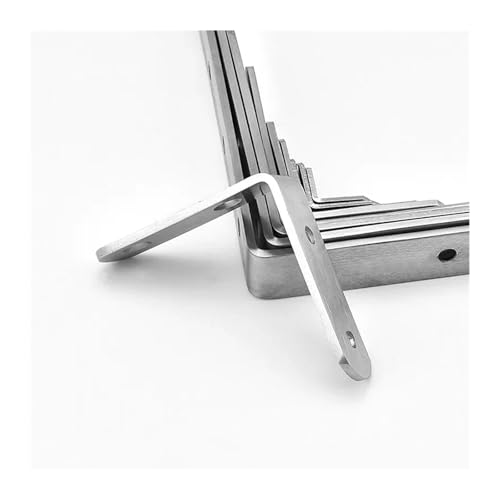 Soporte de acero inoxidable en forma de L, soporte de esquina de ángulo de 90 grados para conectar, construcción de metal duradero