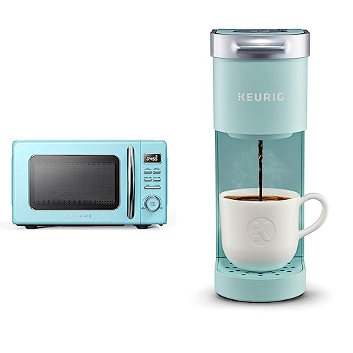 Galanz GLCMKZ07BER07 Retro Countertop Microwave Oven with Auto Cook & Reheat