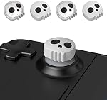 4PCS Switch Thumb Grip Caps for Steam Deck Joystick, Cute Soft Silicone Thumbstick Caps Cover Accessories Compatible with Steam Deck, Skull